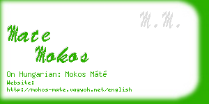mate mokos business card